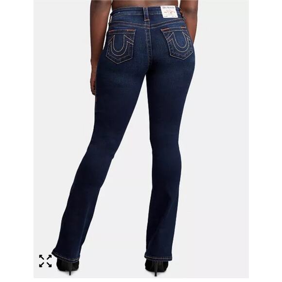 True Religion Becca Bootcut Jeans Size 26 Mid Rise Stretchy Horseshoes Western - Picture 2 of 8